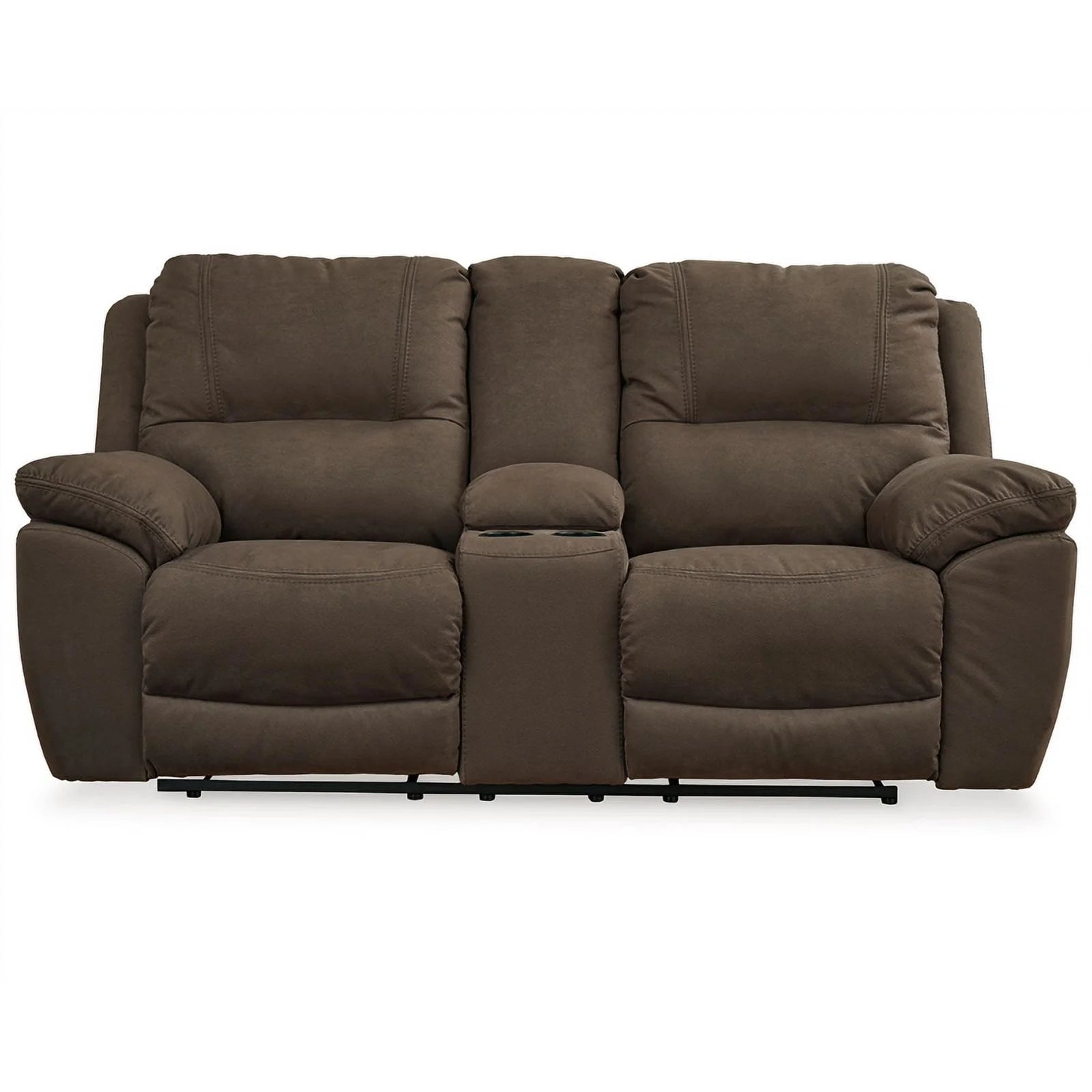 Ashley Furniture Next-Gen Gaucho Faux Leather Power Reclining Loveseat in Brown