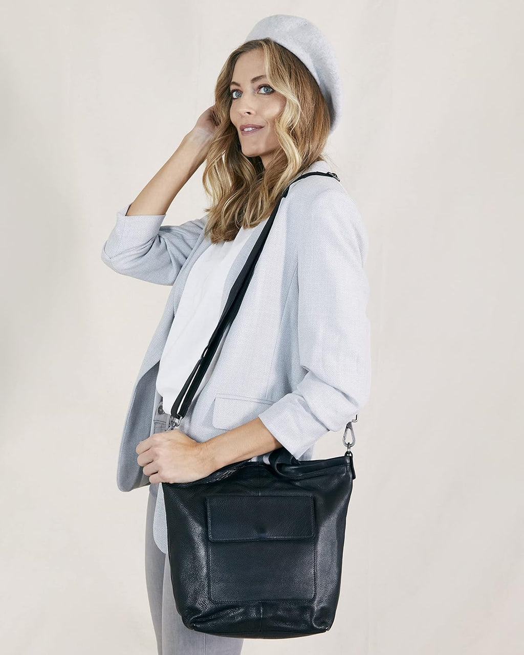 Latico Leathers Bianca Leather Tote Bag for Women (Black) - Made From 100% Authentic Leather Handcrafted by Artisans - Top Handle Crossbody Bag Versatile Women Purses and Handbags for Work & School