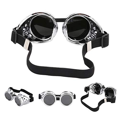 SPYMINNPOO Steampunk Goggles,ABS Vintage Style Steampunk Goggles Double Layer Sunglasses for Party Prop Decor