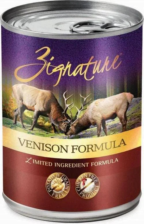 Zignature Limited Ingredient Diet Grain Free Venison Formula Canned Dog Food 13oz, case of 12
