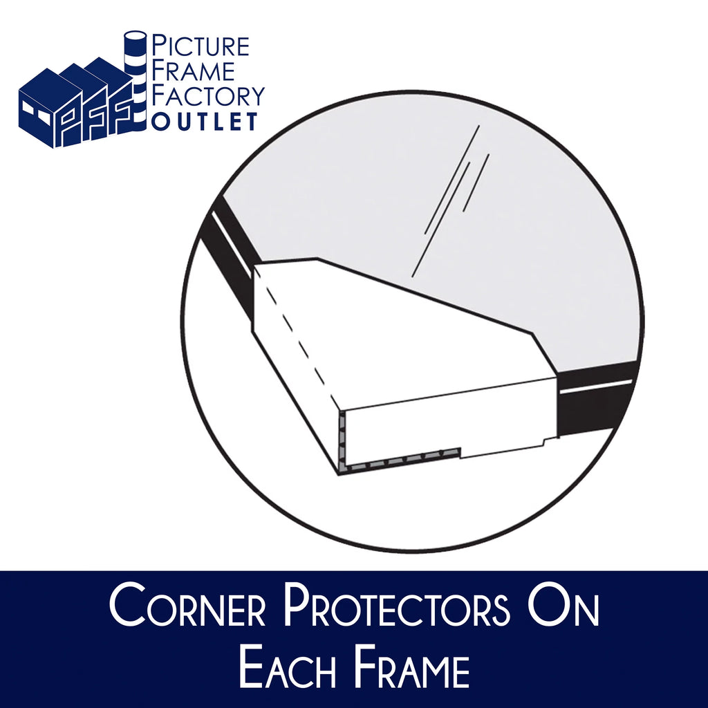 (1) 8x24 - Picture Frame for Team Photos, Panoramic Photos, Puzzles, Photos, Artwork - 1.25" Black MDF Frame with plexi-glass and hanging hardware