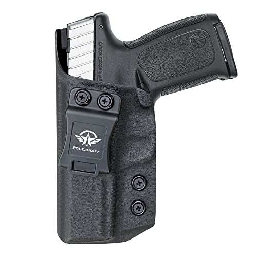S&W SD9VE SD40VE Holster IWB Kydex Holster Custom Fit: Smith & Wesson SD9 VE / SD40 VE Pistol - Inside Waistband Concealed Carry - Adj. Cant Retention - Cover Mag-Button - No Wear, No Jitter