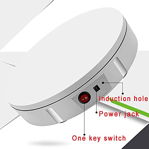 Electric Rotating Display Stand 3D Rotating Display, 360 ° Electric Rotating Turntable, Automatic Turntable for Jewelry Display, 30cm /200 (Color : Bianco, Size : 30cm Load 40KG) (Nero 30cm Load 40KG)