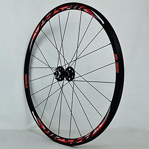 700C Road Bike Wheelset Cyclocross Road Disc Brake Wheel V/C Brake Double Wall Quick Release 7 8 9 10 11 Speed Freewheel 24 Holes 1700g