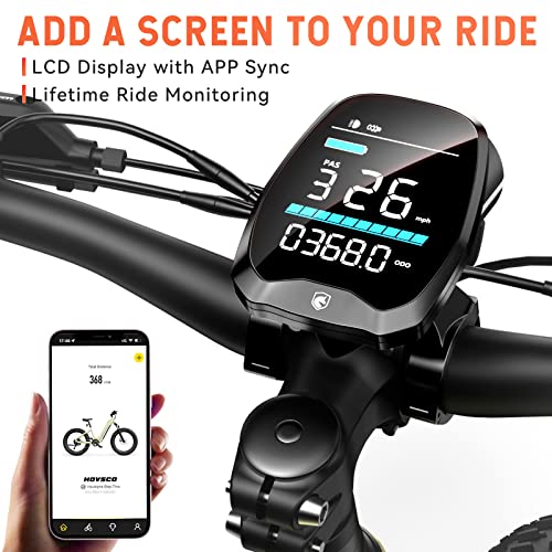 HOVSCO Electric Bike, 26"x 4" Fat Tire Ebike for Adults, 750W Motor Torque Sensor Mountain Bike 28Mph, 48V 20Ah Removable Battery 80Miles Adult Electric Bicycle