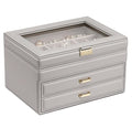 Jewelry Box Jewelry Boxes Jewelry Case PU Leather Jewelry Box Jewelry Storage Box Earring Ear Stud Ring Necklace Organizer Case Jewelry Box Organizer Jewelry Organizer (