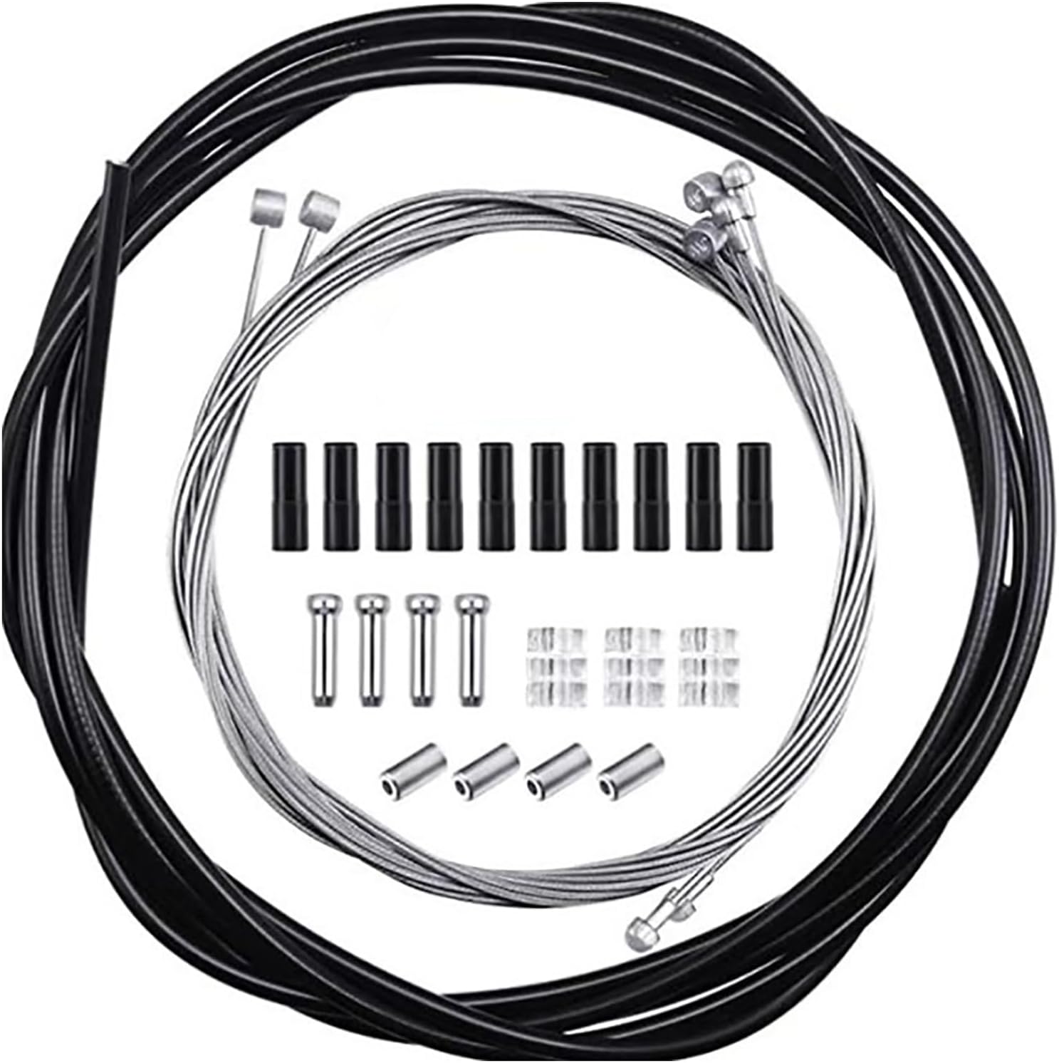 Bicycle Brake,Bike Accessories, Gear Cable Set, Gear Cable Rear Gear Cable Shifts Cable Set with Front Rear Part