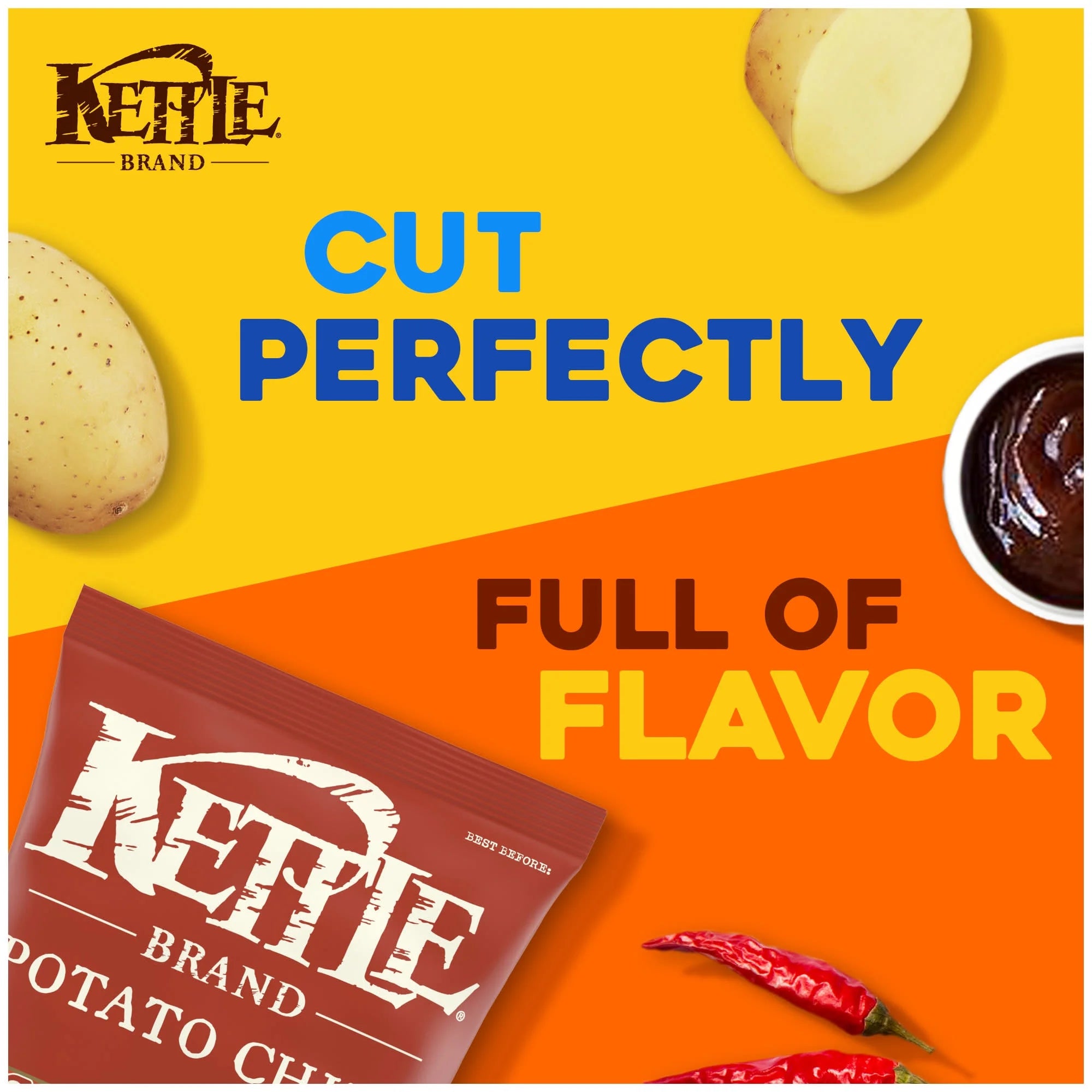 Kettle Brand Potato Chips, Backyard Barbeque Kettle Chips, 8.5 oz