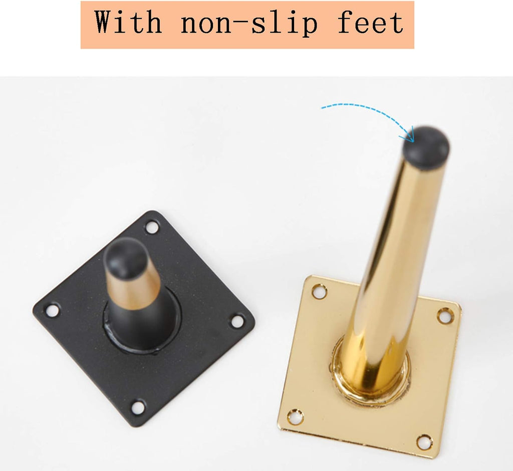 Sofa Legs Round Solid Metal Furniture Legs Sofa Replacement Legs Perfect for Mid-Century Modern/Great IKEA Hack for Sofa, Couch, Bed, Coffee Table,Titanium Gold,20cm