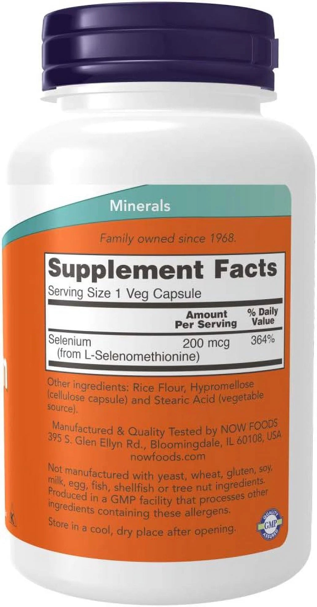 Now Foods Selenium 200 mcg VCaps, 180 Count (Pack of 2) Unflavored 180 Count (Pack of 2)