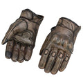Milwaukee Leather MG7514 Men's Brown Leather with Gel Palm Motorcycle Gloves W/Protective Knuckle