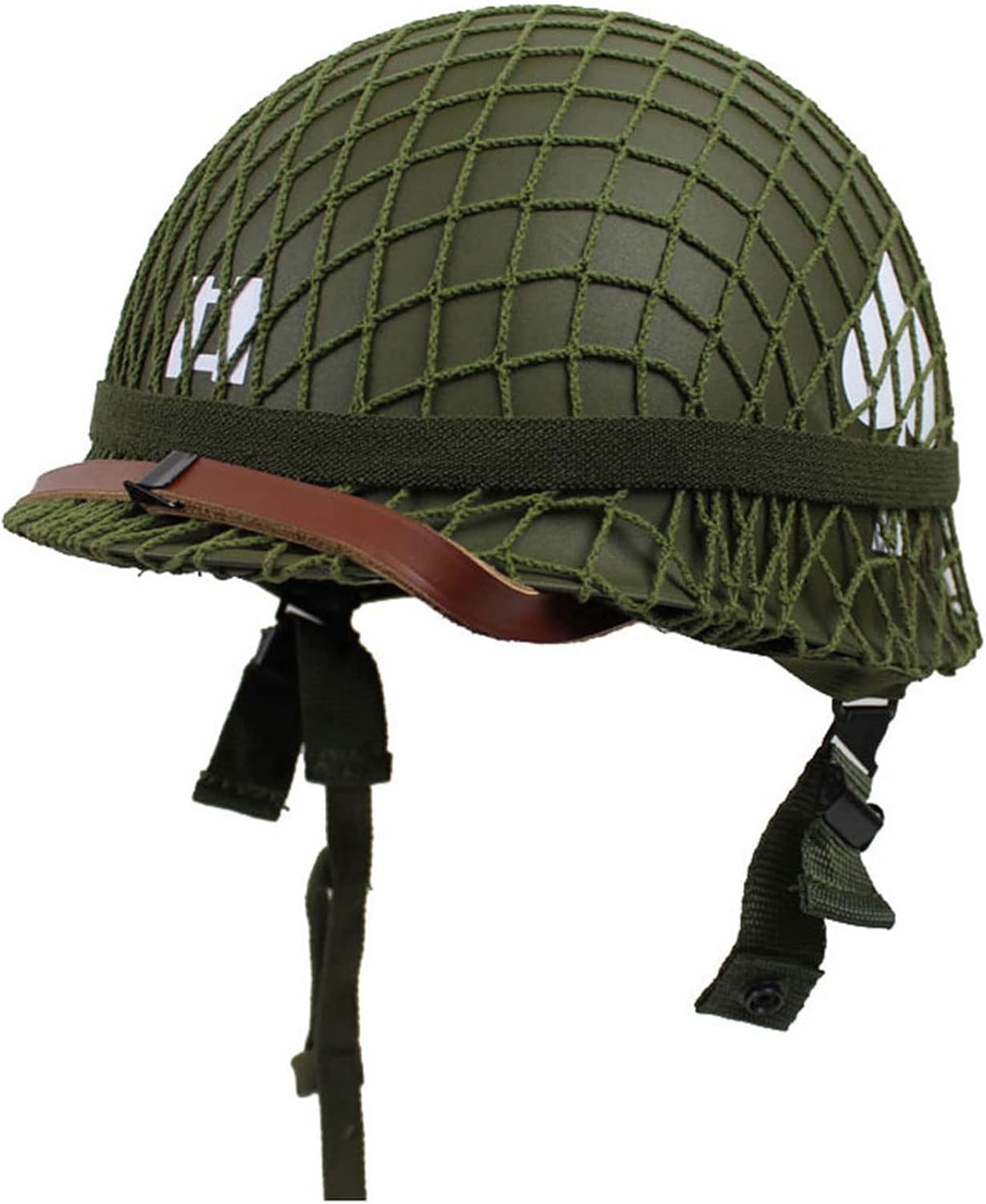 WWII US Army Helmet Replica, WW2 Helmet, M1 Helmet, WW2 Army Helmet, WW2 Helmet US Army with Mesh and DIY Painting