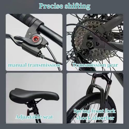 ORNDYDM 26 inch Bike for Kids, Freestyle Kids Mountain Bike Dual Disc Brakes, 24 Speeds Adjustable Kids Bicycles, Boys Bike Riders Over 15 Years Old, Strong Carbon Steel Frame