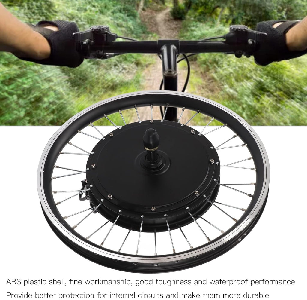 VBESTLIFE Rear Wheel E-Bike Conversion Kit, 20 Inch Electric Bicycle 48V 1500W Rear Drive Motor Wheel Kit with 35A Controller LCD S866 Meter for Electric Bike Modification DIY