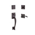 Baldwin SC.NAPXCUR.R.TSR.112 Single Cylinder Napa Handleset Right Hand Curve Lever u0026 Traditional Square Rose Venetian Bronze