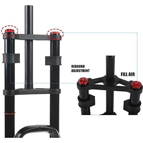 ARBOEE 26 Inch Bike Suspension Forks 4.0 Fat Bike Straight Front Fork Downhill Mountain Bike Double Shoulder 1-1/8 Disc Brake Air Fork QR 140mm Travel Snow Beach E-Bike BMX 2850g