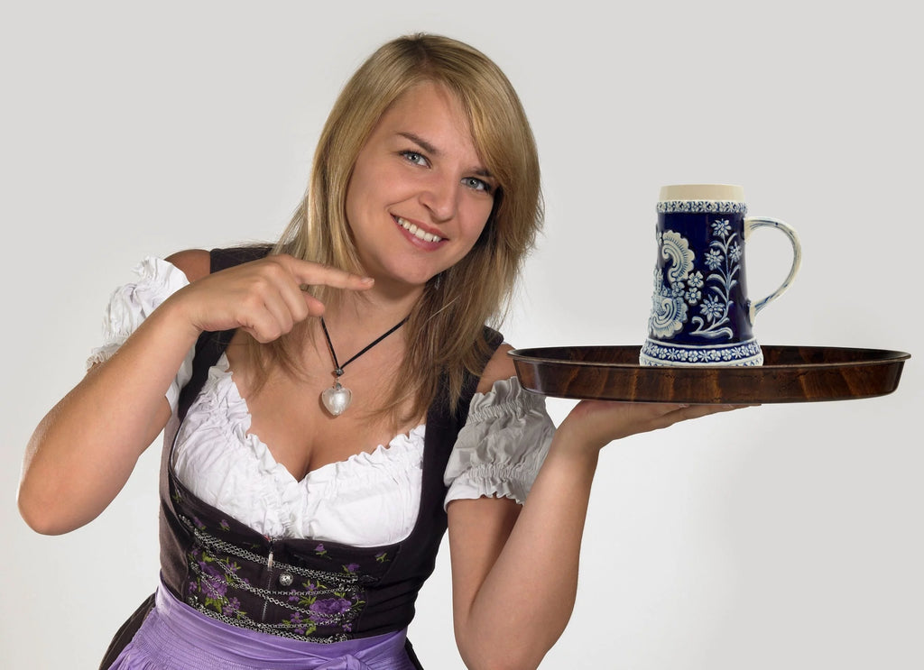 Oktoberfest Haus German Castle Engraved Ceramic Beer Stein - Drinking Beer Stein Mug for Beer Lovers - 0.6 Liter