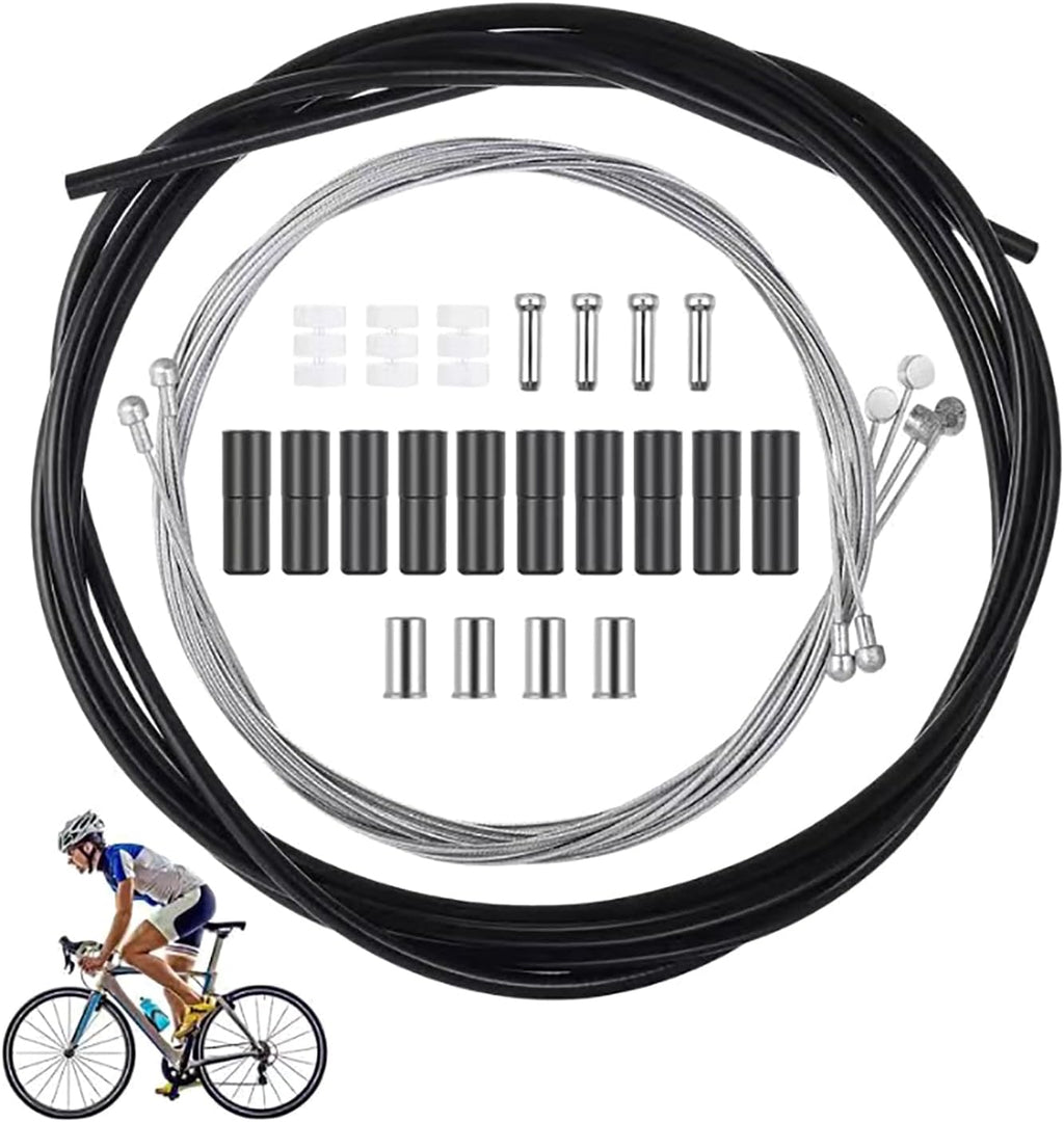 Bicycle Brake,Bike Accessories, Gear Cable Set, Gear Cable Rear Gear Cable Shifts Cable Set with Front Rear Part
