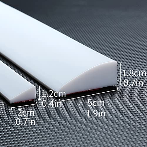 Curb ramp Silicone Ramp Threshold, Wheelchair Sweeping Robot Toy Car Ramp Silicone Ramp, Suitable for Bathroom Balcony Bedroom Kitchen, Indoor and Outdoor Threshold Ramp(Color:Bianco,Size:180x5x1.8cm)