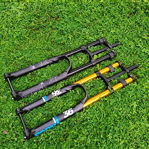 HAGNZHE Downhill Air Fork 26 27.5 29 Inch Bike Suspension Fork Travel 160mm Rebound Adjust Front Fork Double Shoulder Thru Axle 20x110mm Boost Fork (Color : Blue, Size : 27.5inch)