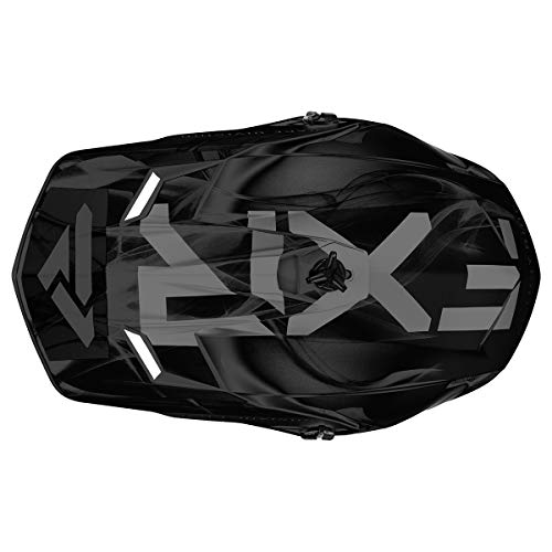 FXR Clutch Smoke Snowmobile Helmet Dual Density EPS Quick Release Black Ops - FMVSS 218