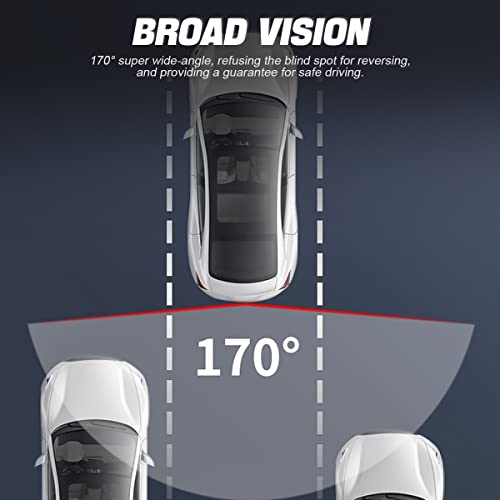 Backup Camera for Car, Waterproof Rear View Camera with Moveable Guideline, HD 960x720 Image Super Night Vision Car Backup Camera, 4 Layer Glass Lens 155 Degree Wide View Angle