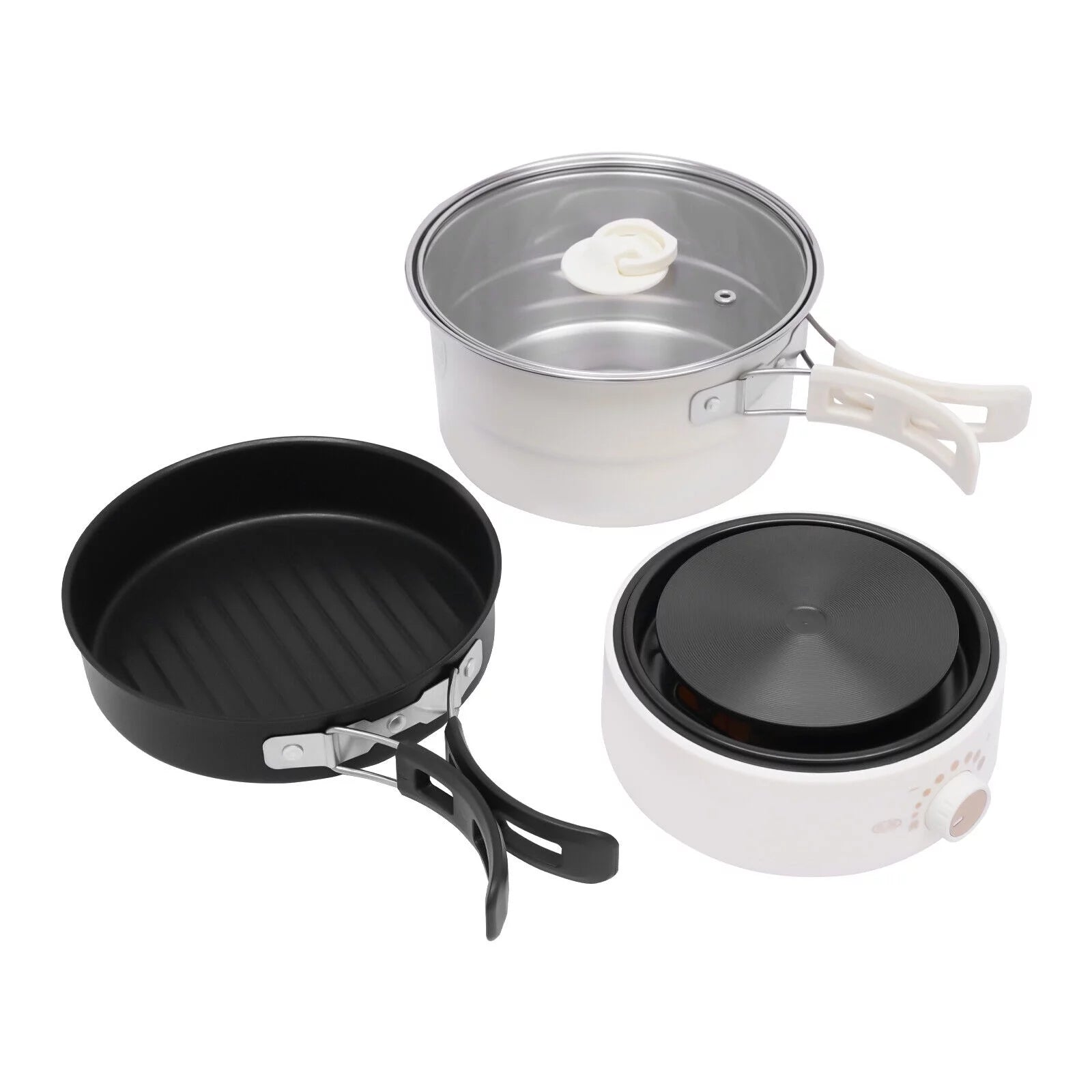 Portable Multi-function Electric Travel Cooker Frying Split Hot Pot 500W 110V