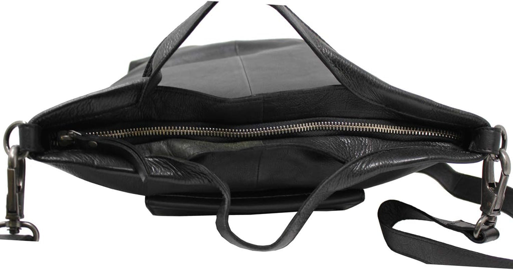 Latico Leathers Bianca Leather Tote Bag for Women (Black) - Made From 100% Authentic Leather Handcrafted by Artisans - Top Handle Crossbody Bag Versatile Women Purses and Handbags for Work & School