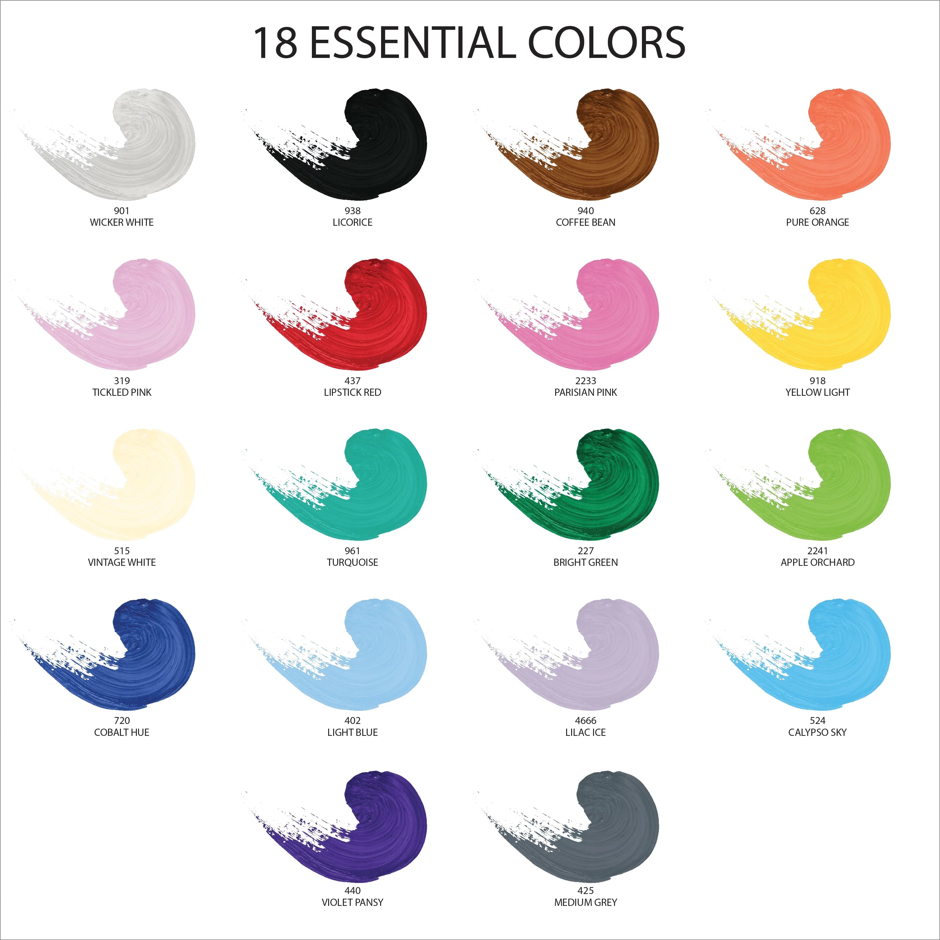 FolkArt 2 oz Multi-color Matte Acrylic Craft Paint (18 Pieces)
