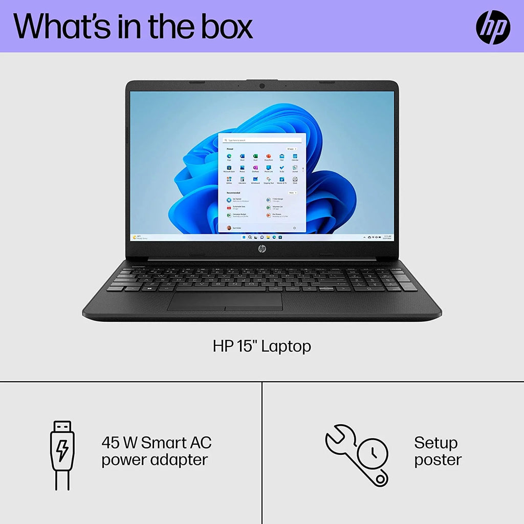 HP 15.6" Laptop, Intel Pentium Silver N5030 Processor, Intel UHD Graphics, 16GB RAM, 512GB SSD, Wi-Fi, Bluetooth, Windows 11 Home S Mode, Bundle With Cefesfy USBHUB