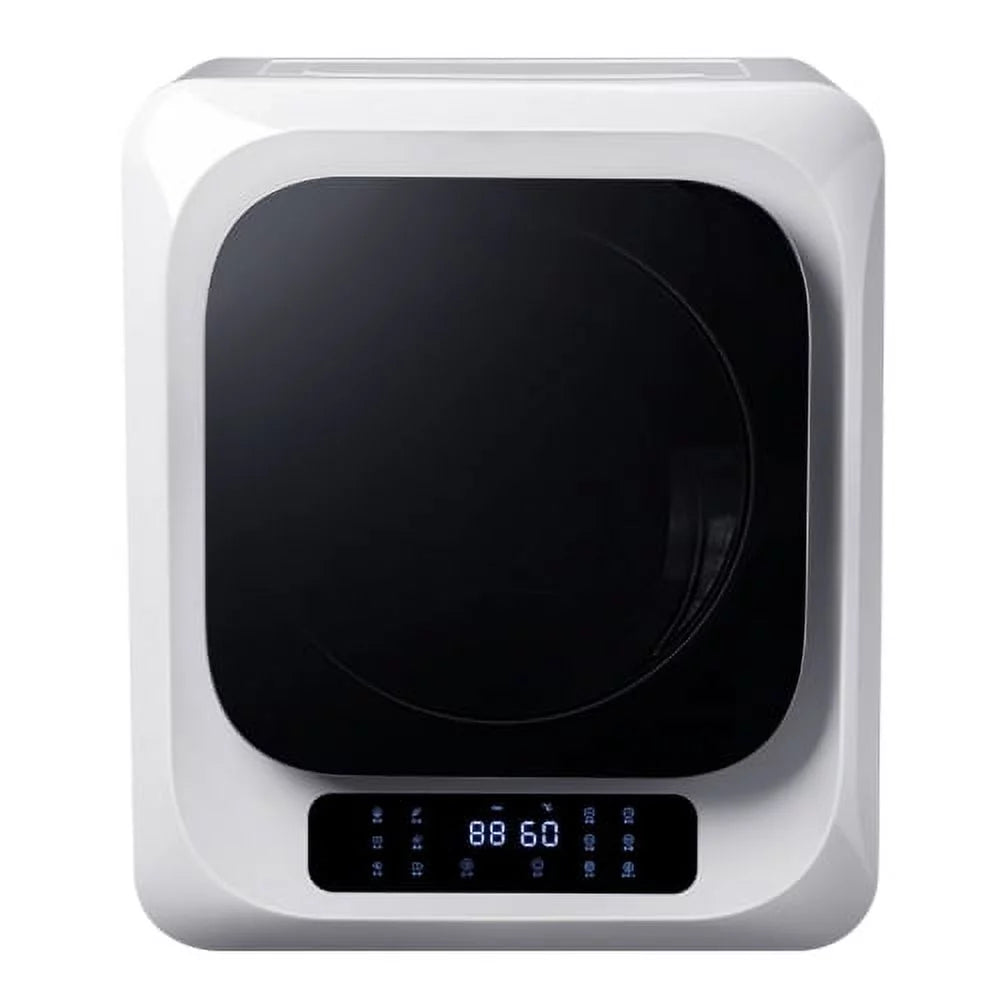 Portable Mini Clothes Dryer, 850W Electric Dryer, UV Sterilizaiton Tumble Dryer with Digital Touch Panel, White