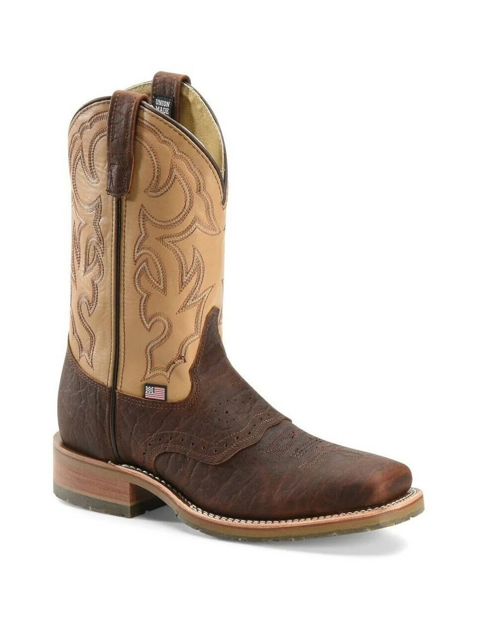 Double H Men&s 11x22 Domestic Bison Wide Square Toe Ice Roper