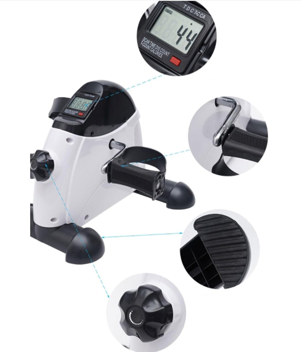 Exercise Bike Indoor Bicycle Under Desk Bike Pedal Exerciser Mini Bike for Leg/Arm Elderly Rehabilitation Training Bike Foldable Peddler with LCD Display for Home/Office Under Desk Bike Pedal Exercise