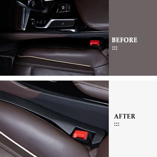 KIFIDAN 2PCS Car Seat Gap Filler,Flexible Seat Gap Organizer Between Seats for Tightly Filling Seat Gaps,Universal Car Side Seat Gap Filler Interior Car Accessories for Women & Men