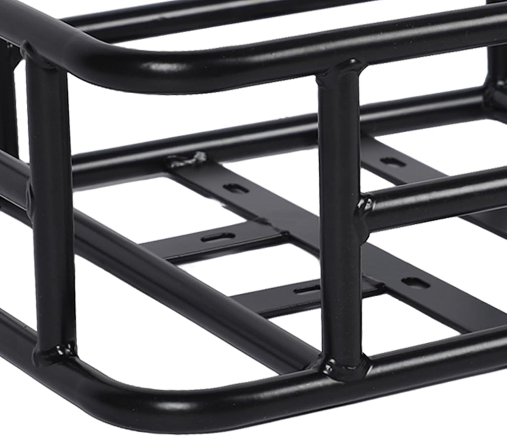 Rear Bike Basket, Iron Basket, Large Capacity Universal Bike Basket Rear with Accessories, Metal Rear Baskets for Bike Trip, Carrying Grocery, Store Parcels