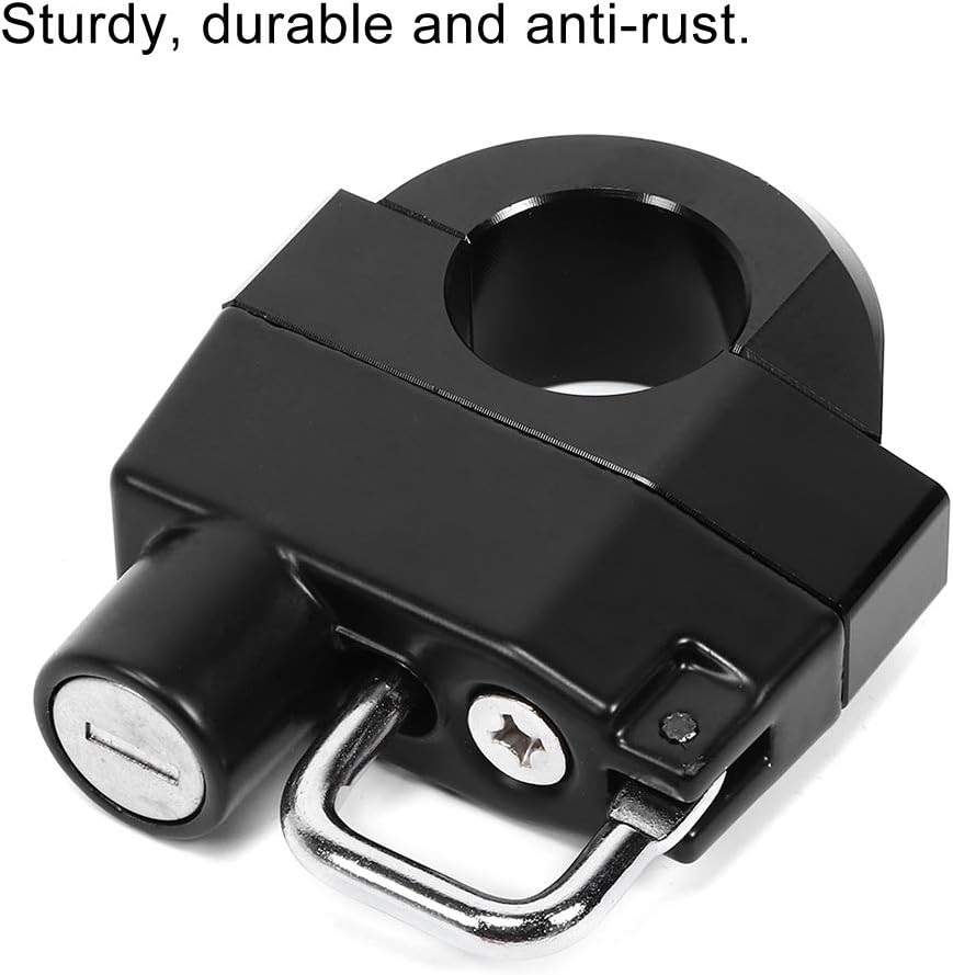 Helmet Lock for Motorcycle Handle,25mm/1in Motorcycle Handlebars Helmet Lock Anti-Theft Security Padlock Universal Parts