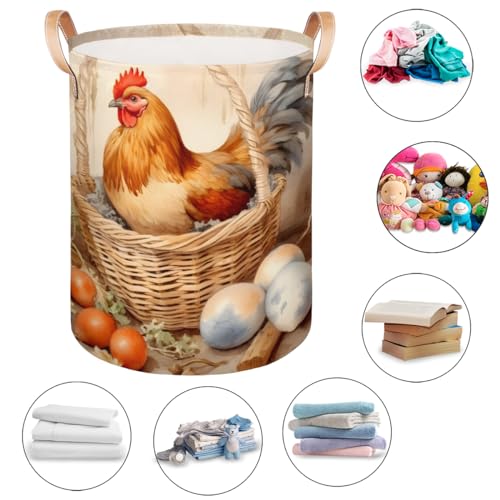 Beach Scenery Coconut Trees Laundry Hamper with Leather Handles 68 Litres Capacity Large Laundry Basket Collapsible Storage Bin for Clothes Toys Toiletries