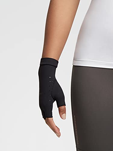 Tommie Copper Core Compression Half Finger Gloves, Unisex, Men & Women, Gloves for Hand Stiffness, Swelling & Joint Support