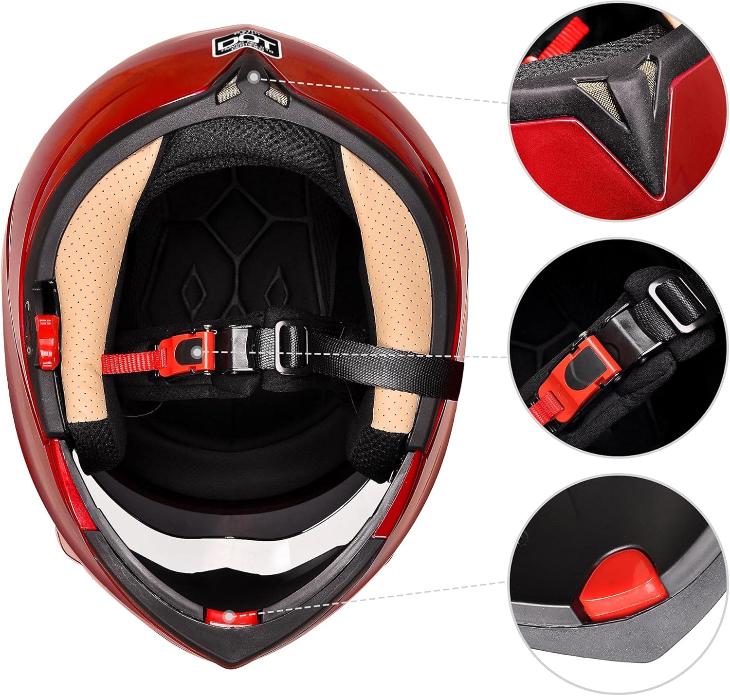 AHR Run-M Full Face Bluetooth Motorcycle Helmet Flip Up Modular Helmet Dual Visors DOT Approved, M-XL