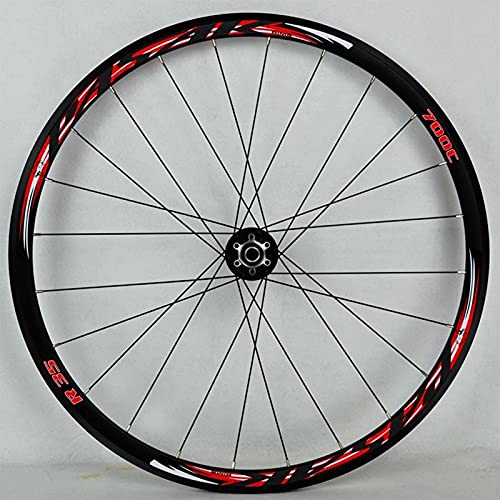 700C Road Bike Wheelset Cyclocross Road Disc Brake Wheel V/C Brake Double Wall Quick Release 7 8 9 10 11 Speed Freewheel 24 Holes 1700g