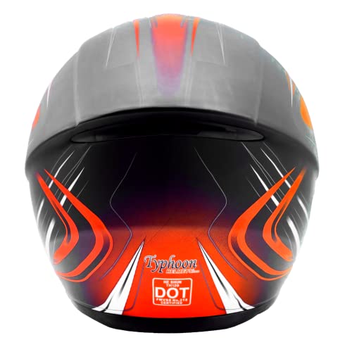 Typhoon Adult Full Face Motorcycle Helmet 3XL & 4XL DOT Certified