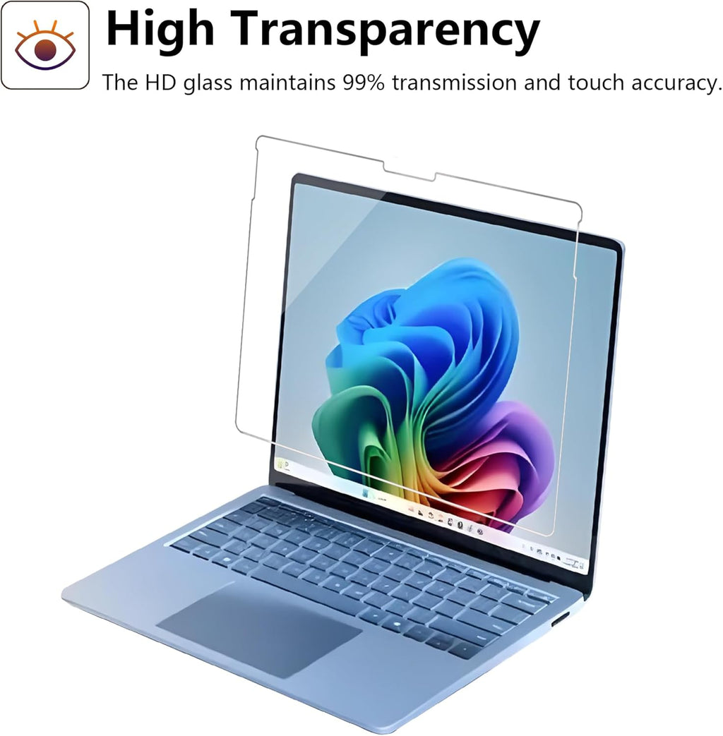 Megoo Tempered Glass Screen Protector for Microsoft Surface Pro 9 / Pro 11/10 2024/ Surface Pro 8/X 13 Inch, Easy Installation, Scratch Resistant, Friendly Touching Screen Protector, [2 pack]