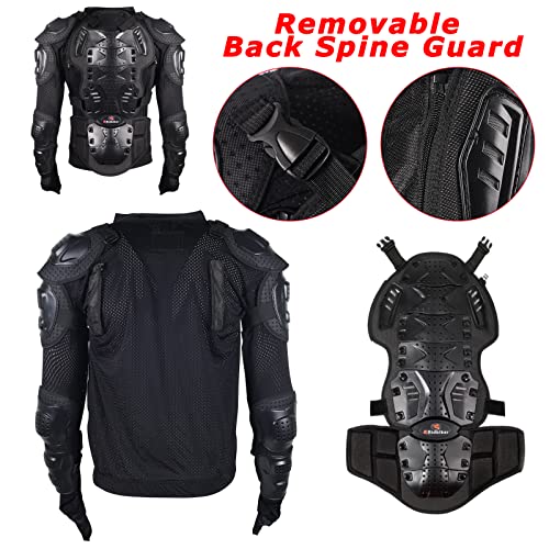 RIDBIKER Motorcycle Jacket Full Body Armor, Chest Protection Dirt Bike Gear for Men Motorcycle Gear Motorcycle Armor Motocross MTB Racing Off-Road
