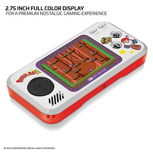 My Arcade Pocket Player Handheld Game Console: 3 Built In Games, Pac-Man, Pac-Panic, Pac-Mania, Full Color Display, Speaker, Volume Controls, Headphone Jack, Battery or Micro USB Powered, Yellow