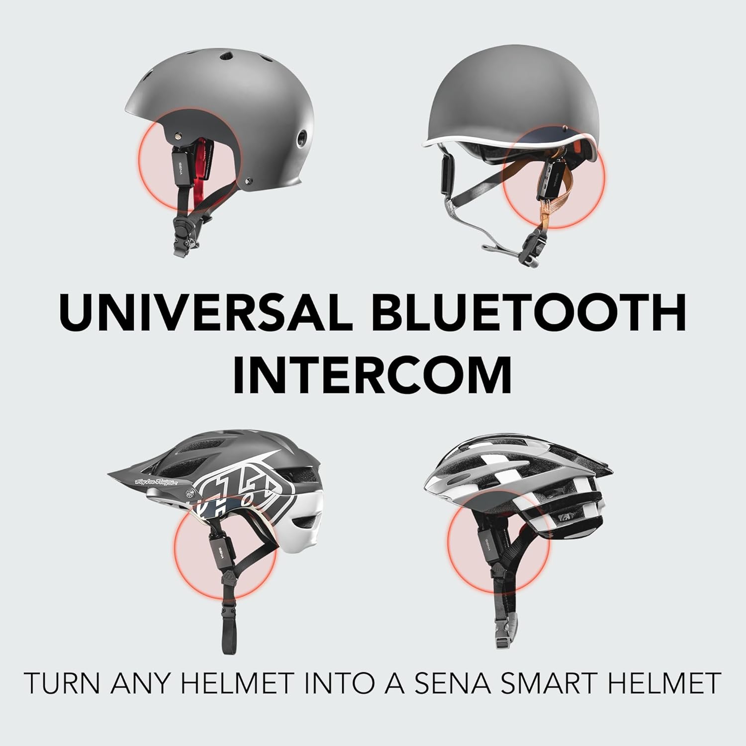 Sena R2 EVO Road Cycling Bluetooth Helmet Integrated Mesh Intercom System, Sena pi Universal Bluetooth Intercom Headset Fits Most Cycling and Multi-Sport Helmets