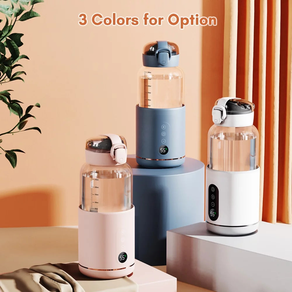 Dcenta Electric Kettle - Portable Water Warmer for Baby, 300ml Capacity, Precise Temperature Control, Built-in Battery, Ideal for Car Travel