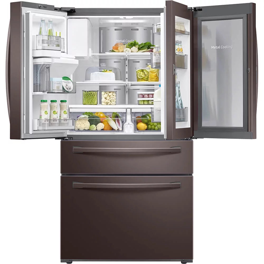 Samsung 28 cu. ft. 4-Door French Door Refrigerator with Food Showcase RF28R7351DT