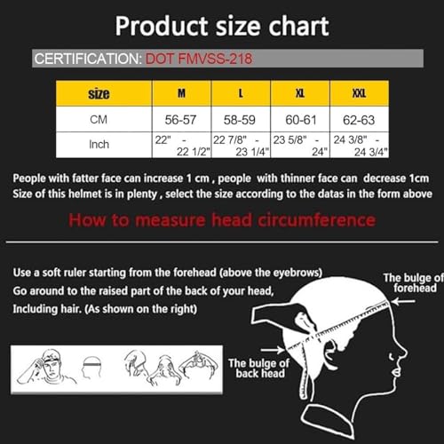 Full Face Bluetooth Motorcycle Helmet Modular Motocross Integrated Helmets DOT Approved Flip up Anti-Fog Dual Visors Sports Racing Helmet Built-in Speaker for Adults Men and Women