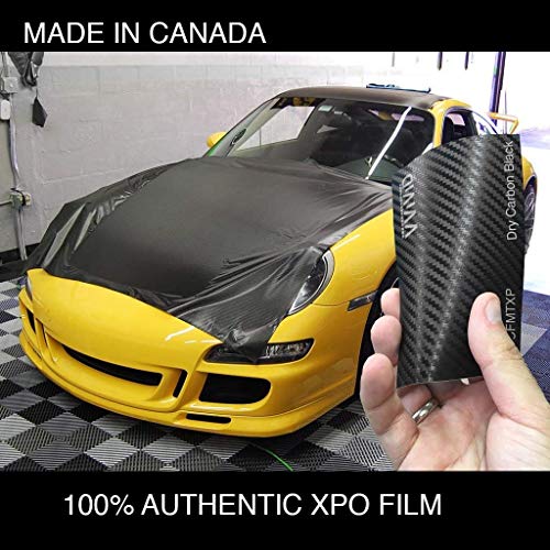 VViViD XPO Black Carbon Fiber 5ft x 1ft 8yr Car Wrap Vinyl Roll with Air Release