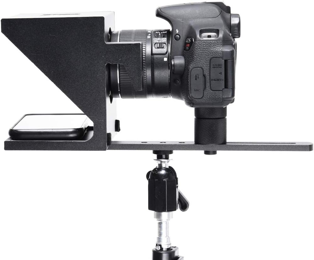 Little Prompter, The Original Compact Personal Teleprompter for Video Production. No Studio Required. Perfect for DSLRs, Webcams, and Built-in Laptop Cameras. Use with iOS or Android.